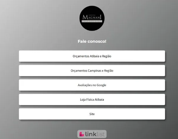 Grupo Magnani: Linklist with five buttons